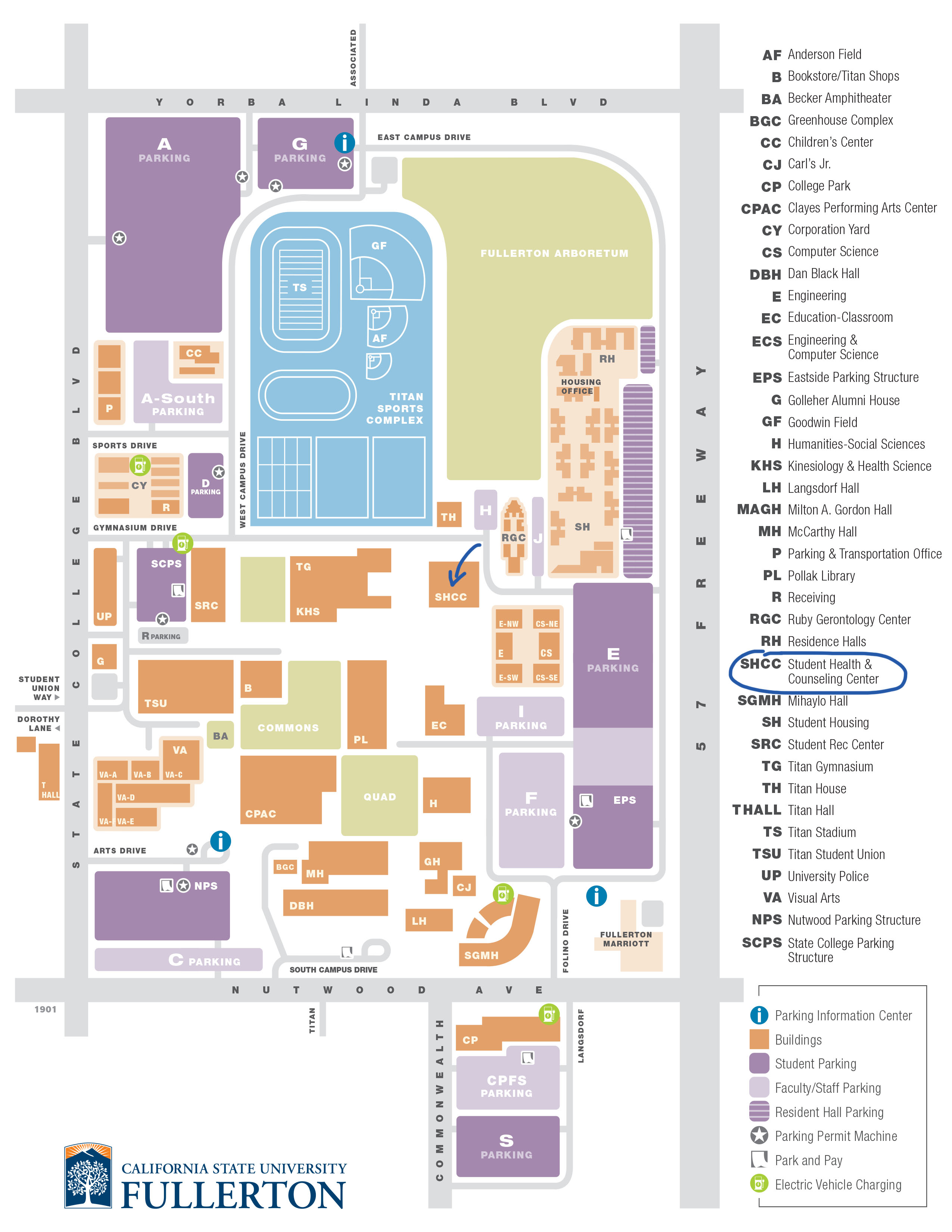 Csu Fullerton Campus Map Map Vector